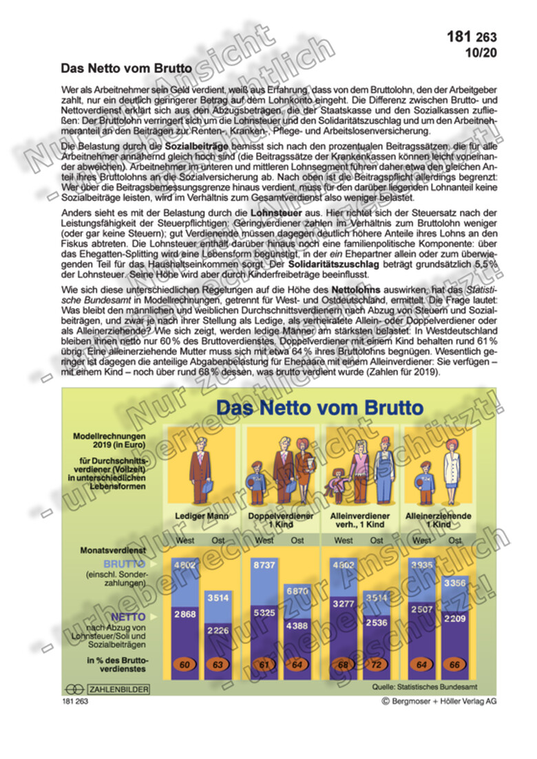 Das Netto Vom Brutto | Zahlenbilder | Politik | Sekundarstufe II ...