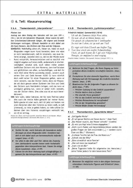 Klausur: Interpretieren
