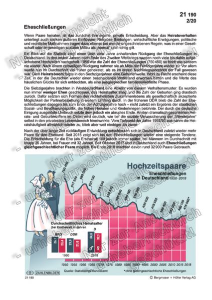 Hochzeitspaare - Eheschließungen 1950-2018