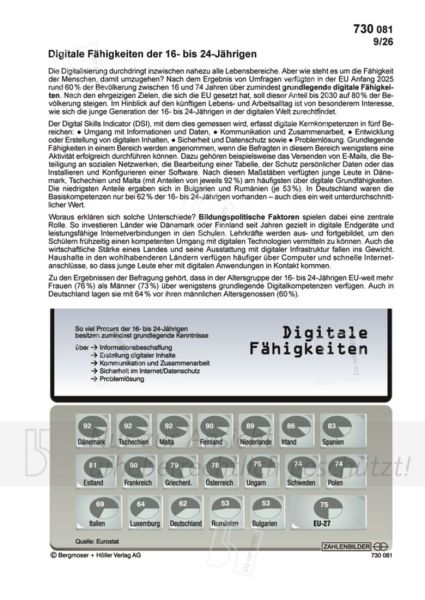 Digitale Fähigkeiten der 16- bis 24-Jährigen