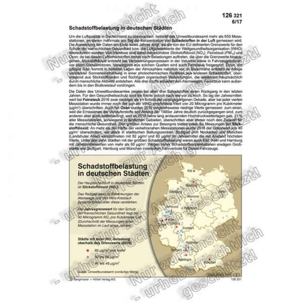 Schadstoffbelastung in deutschen Städten