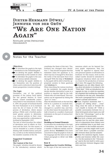 We Are One Nation Again - Scotland After Devolution